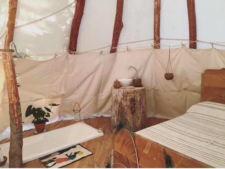 Tipi Lodge Dans La Foret Mimizan-Plage Eksteriør billede